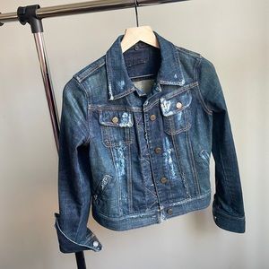 Lauren by Ralph Lauren distressed denim jacket